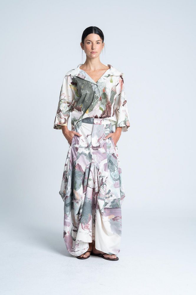 Blusa Tela Popelina Estampada ARKITECT MARIA ELENA VILLAMIL
