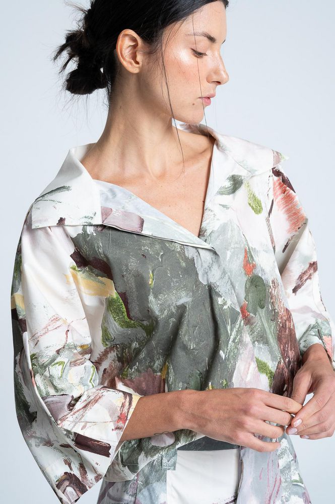 Blusa Tela Popelina Estampada ARKITECT MARIA ELENA VILLAMIL