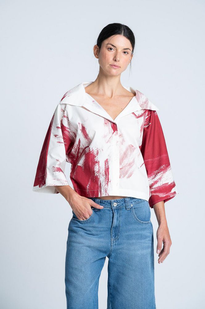 Blusa Tela Popelina Estampada ARKITECT MARIA ELENA VILLAMIL