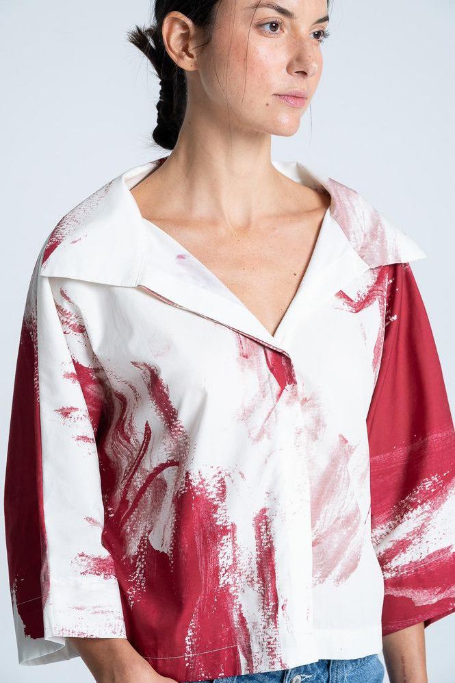 Blusa Tela Popelina Estampada ARKITECT MARIA ELENA VILLAMIL