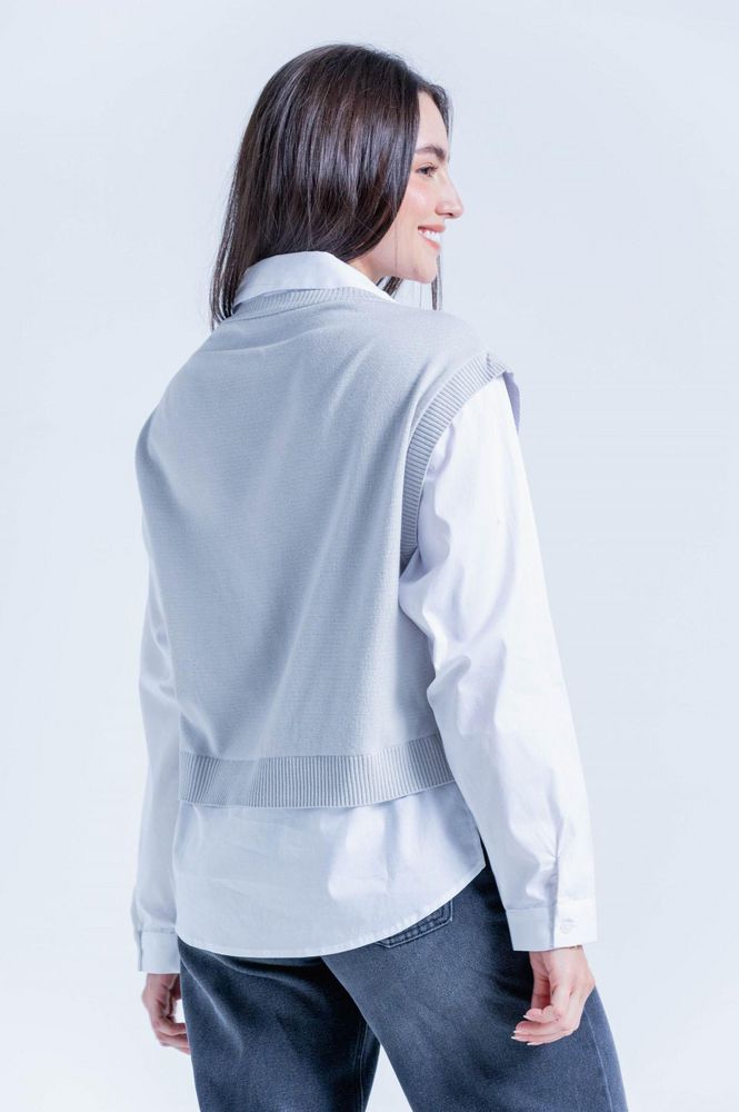 Blusa Manga Larga Con Oversize PEOPLE
