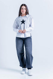 Blusa Manga Larga Con Oversize PEOPLE