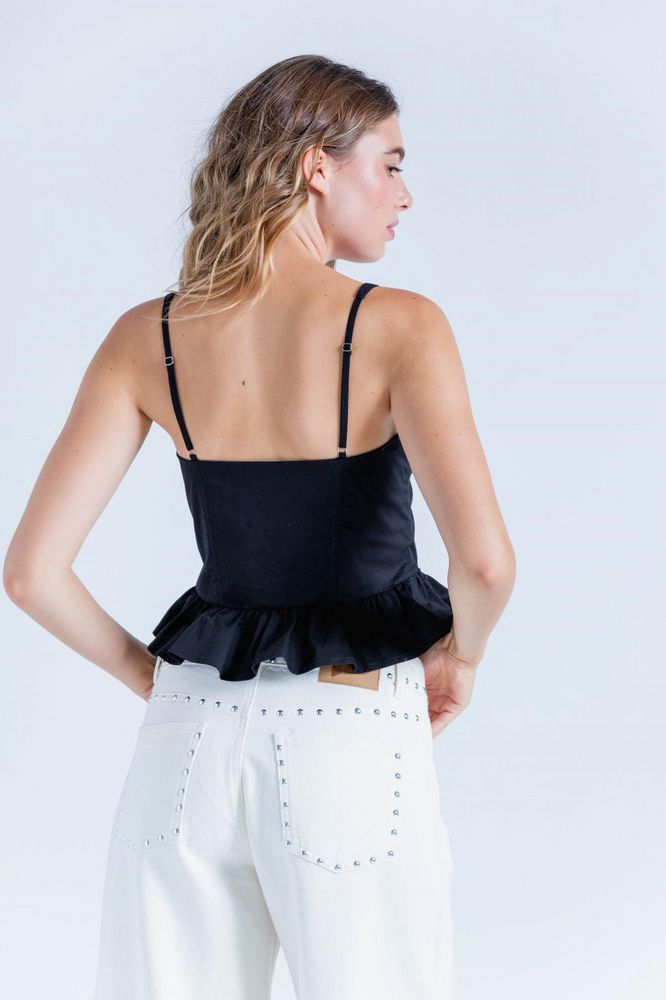 Blusa Manga Sisa Bole Ajustada PEOPLE
