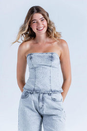 Blusa Straples Brillos Ajustada PEOPLE