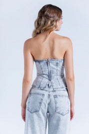 Blusa Straples Brillos Ajustada PEOPLE