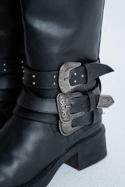 Botas Mujer Biker C/Correas DN1966  PEOPLE X TATAN Y MALEJA