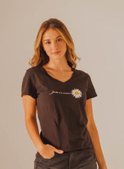 Camiseta Cuello en V  Regular fit PEOPLE