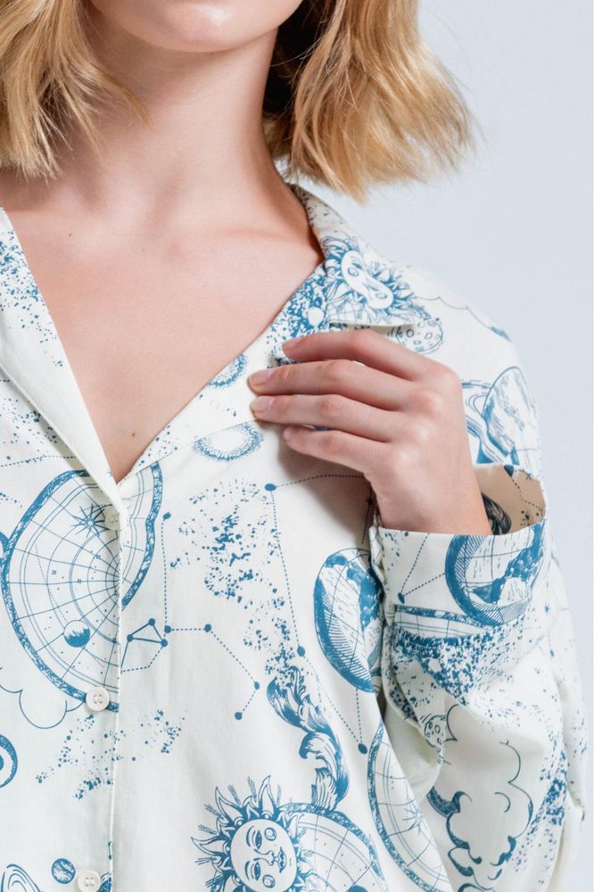 Camisa Pijama Manga Larga BRONZINI