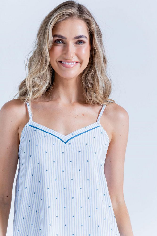 Camisa Pijama Tiras Amplia BRONZINI