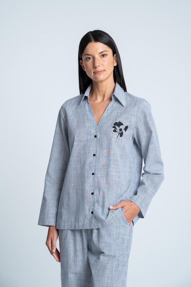 Camisa Pijama larga Amplia BRONZINI