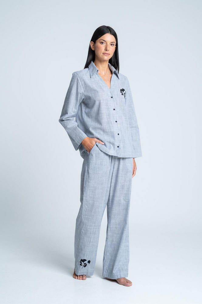 Camisa Pijama larga Amplia BRONZINI