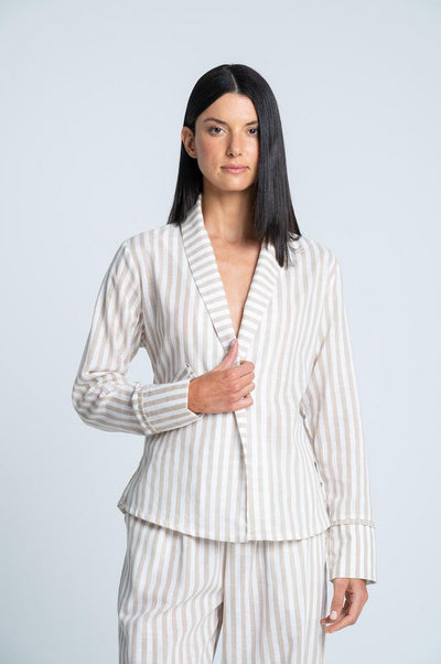 Camisa Pijama Larga Amplia BRONZINI X ISABEL HENAO