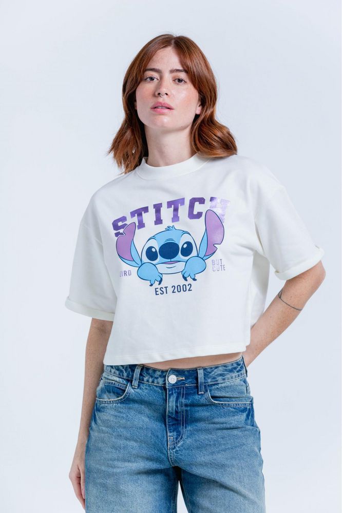Camiseta Burda Estampada Amplia People Stitch