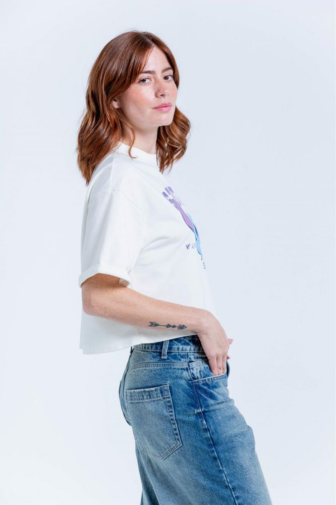 Camiseta Burda Estampada Amplia People Stitch