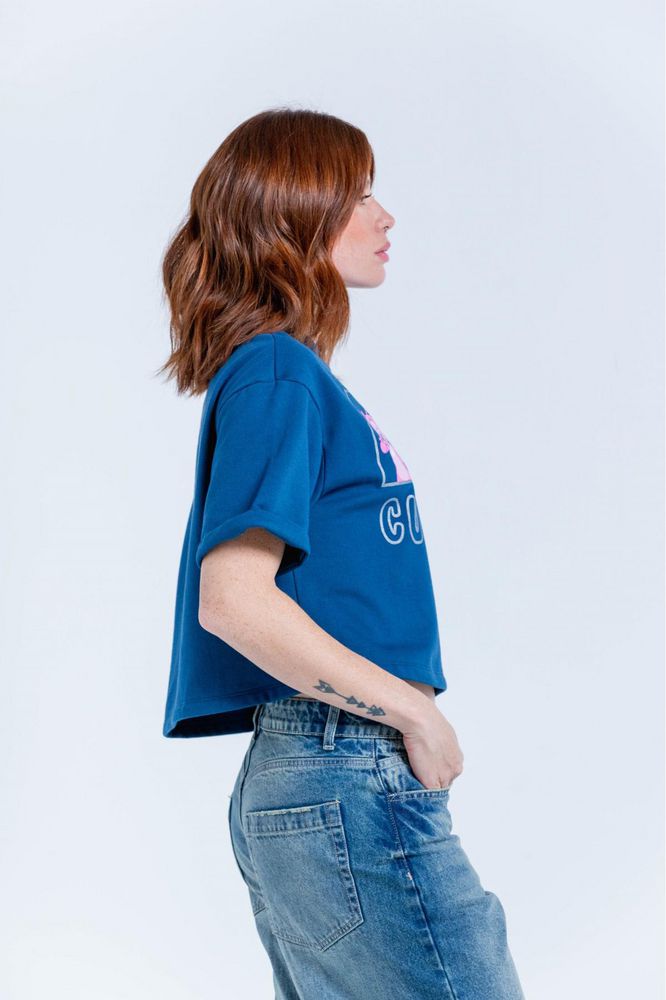 Camiseta Burda Estampada Amplia People Stitch