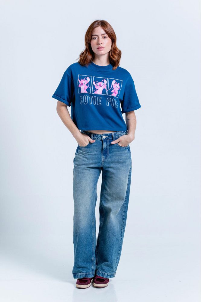 Camiseta Burda Estampada Amplia People Stitch