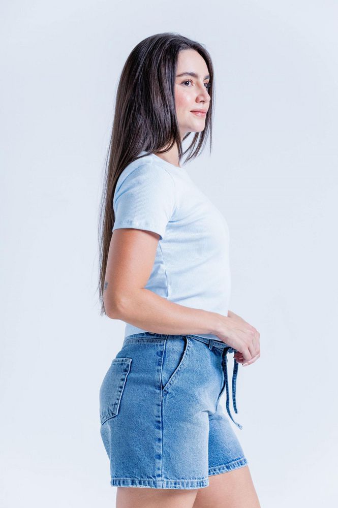 Camiseta Con Bordado Ajustada PEOPLE