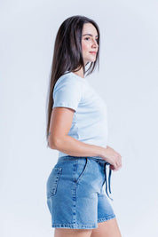 Camiseta Con Bordado Ajustada PEOPLE