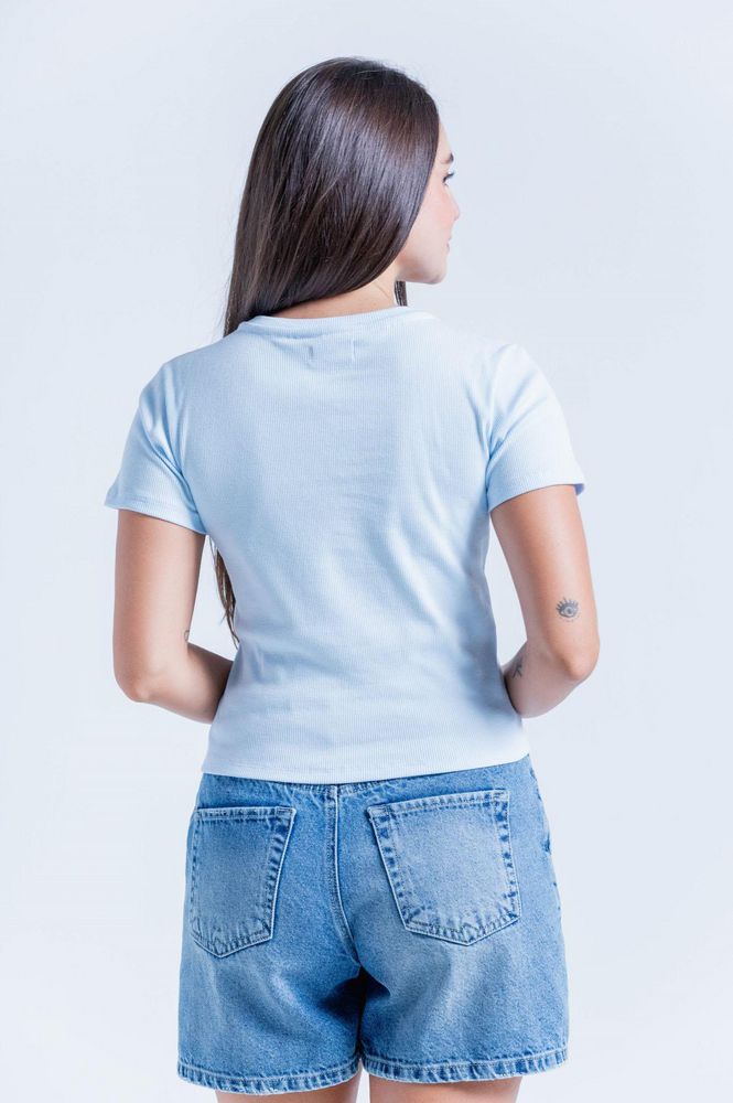 Camiseta Con Bordado Ajustada PEOPLE