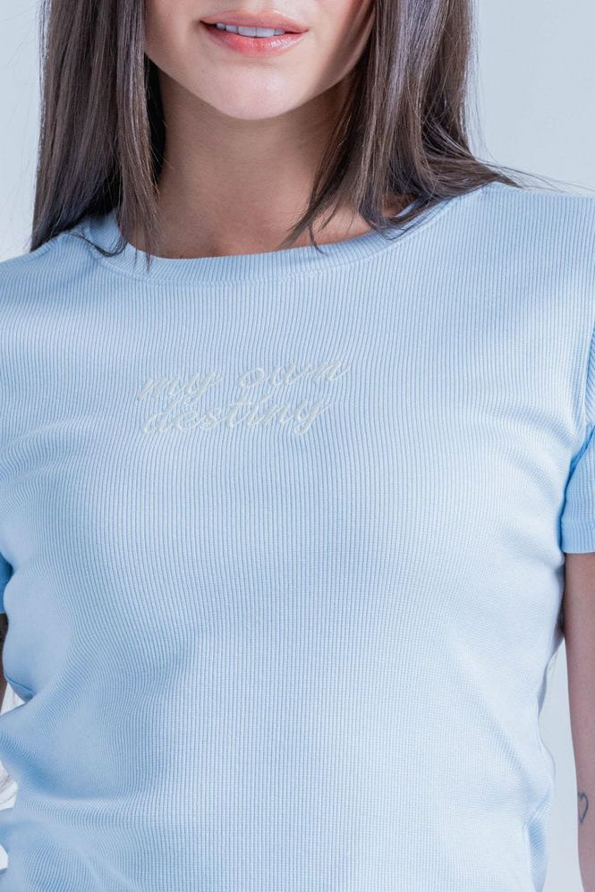 Camiseta Con Bordado Ajustada PEOPLE