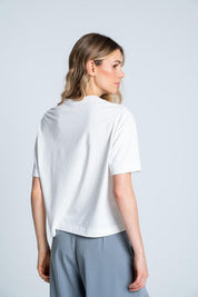 Camiseta Cuello Tejido Boxy fit PEOPLE