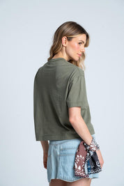 Camiseta Cuello Tejido Boxy fit PEOPLE
