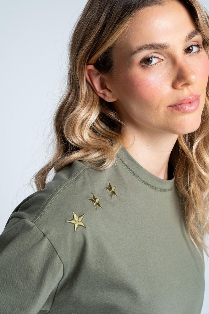 Camiseta Cuello Tejido Boxy fit PEOPLE