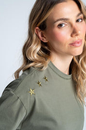 Camiseta Cuello Tejido Boxy fit PEOPLE