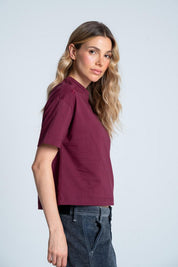 Camiseta Cuello Tejido Boxy fit PEOPLE