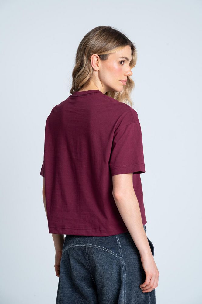 Camiseta Cuello Tejido Boxy fit PEOPLE