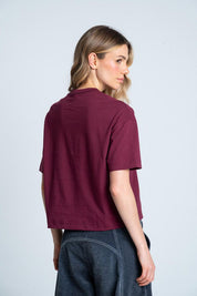 Camiseta Cuello Tejido Boxy fit PEOPLE