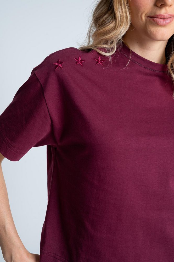 Camiseta Cuello Tejido Boxy fit PEOPLE