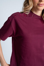 Camiseta Cuello Tejido Boxy fit PEOPLE