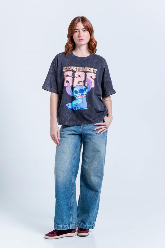 Camiseta Estampada Oversize Amplia People Stitch