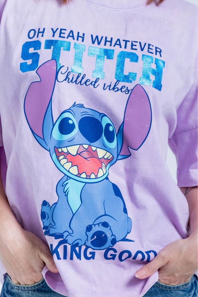 Camiseta Estampada Oversize Amplia People Stitch