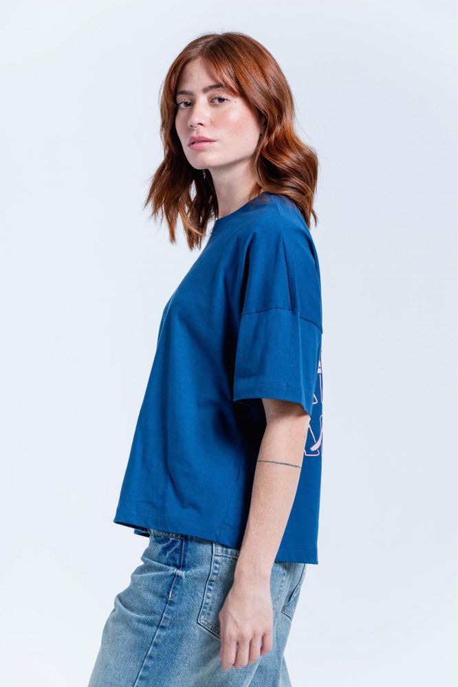 Camiseta Estampada Oversize Amplia People Stitch