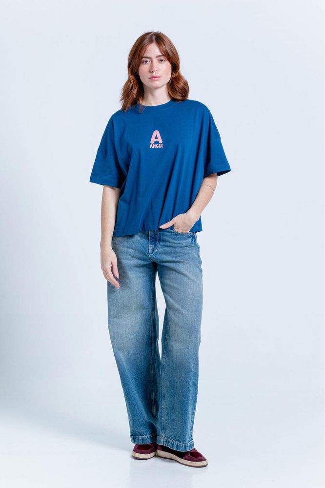 Camiseta Estampada Oversize Amplia People Stitch
