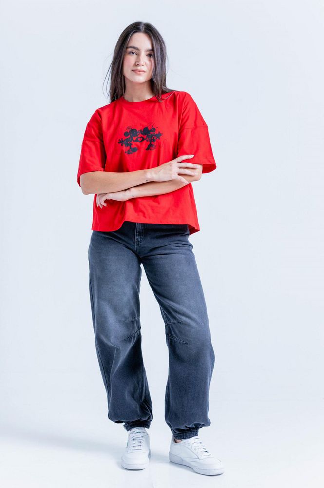Camiseta Manga Corta Amplia People MICKEY  MOUSE