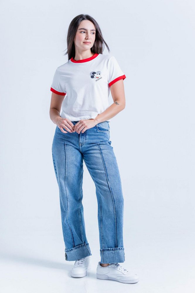 Camiseta Manga Corta Amplia People MICKEY  MOUSE