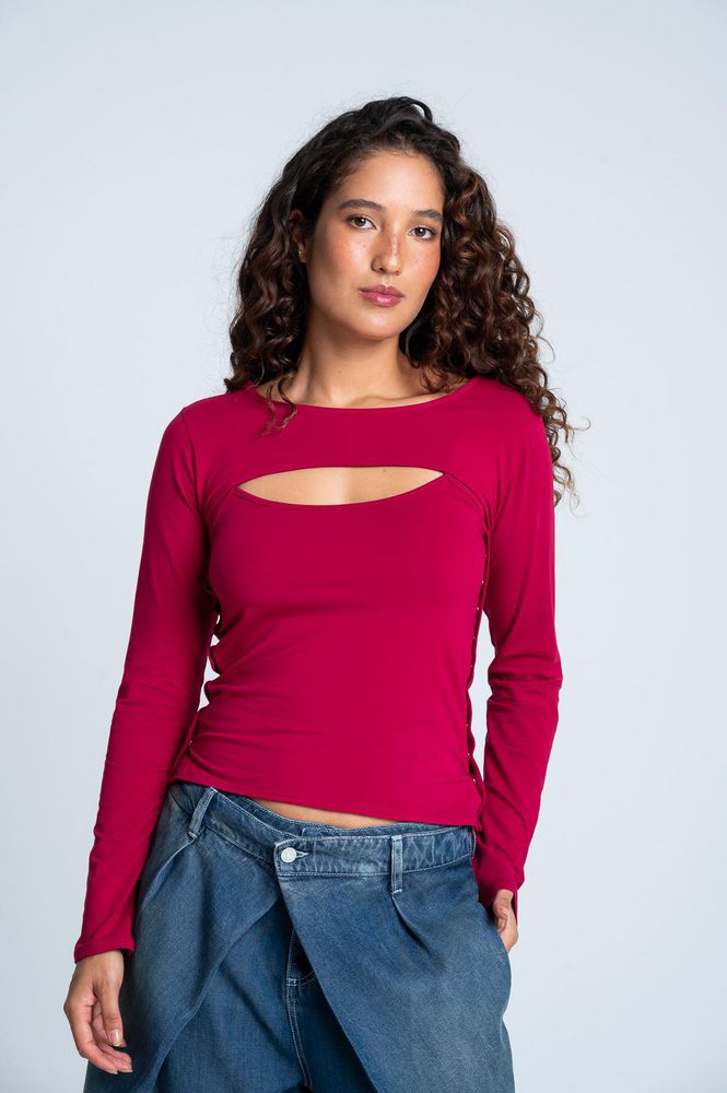 Camiseta Manga Larga Ajustada PEOPLE