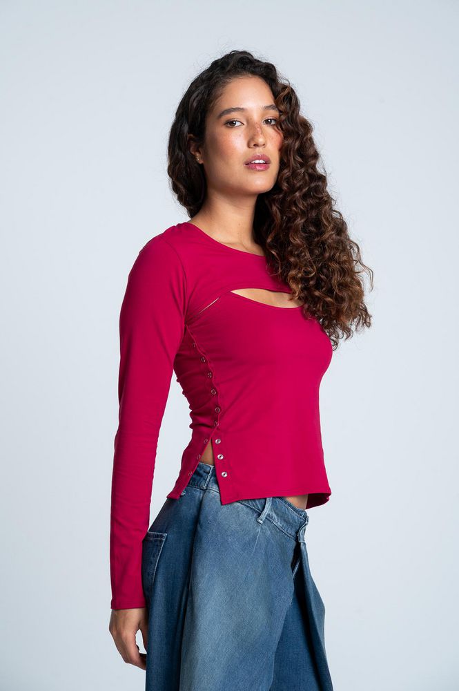 Camiseta Manga Larga Ajustada PEOPLE