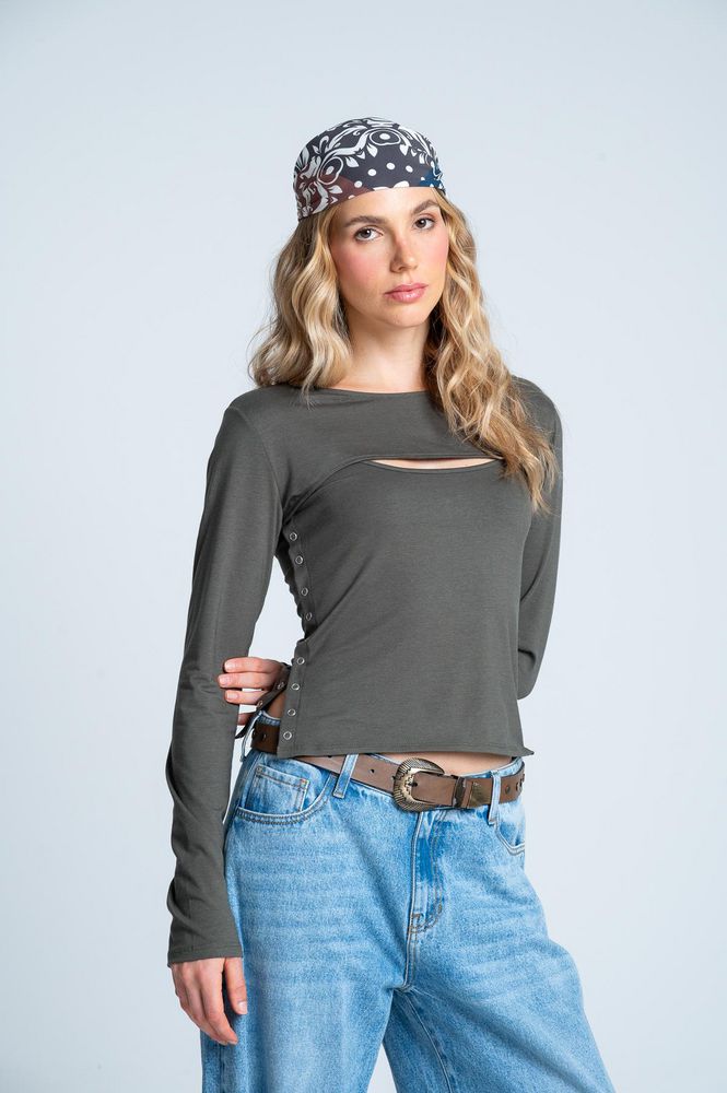 Camiseta Manga Larga Ajustada PEOPLE