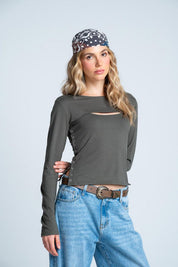 Camiseta Manga Larga Ajustada PEOPLE