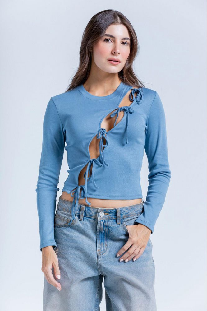 Camiseta Manga Larga Nud Ajustada PEOPLE