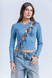 Camiseta Manga Larga Nud Ajustada PEOPLE