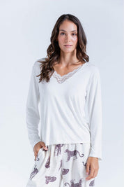 Camiseta Pijama Manga La Ajustada BRONZINI