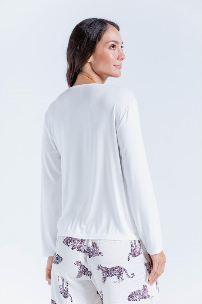 Camiseta Pijama Manga La Ajustada BRONZINI