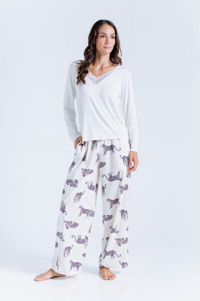 Camiseta Pijama Manga La Ajustada BRONZINI