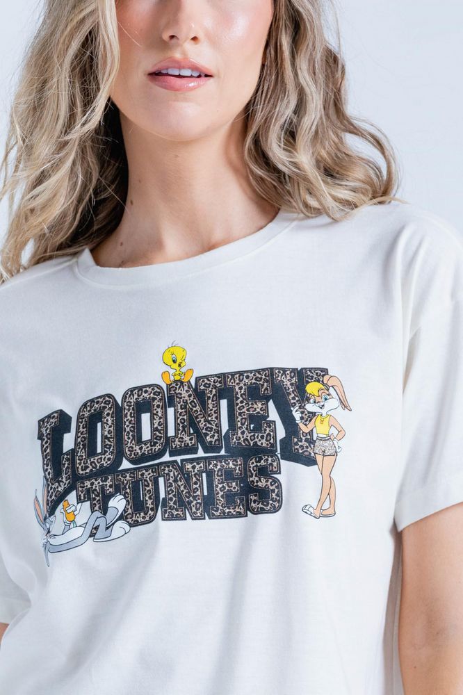 Camiseta Pijama Oversize Bronzini Looney Tunes