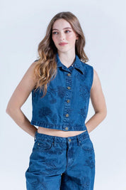 Chaleco Indigo Textura Regular fit ARKITECT